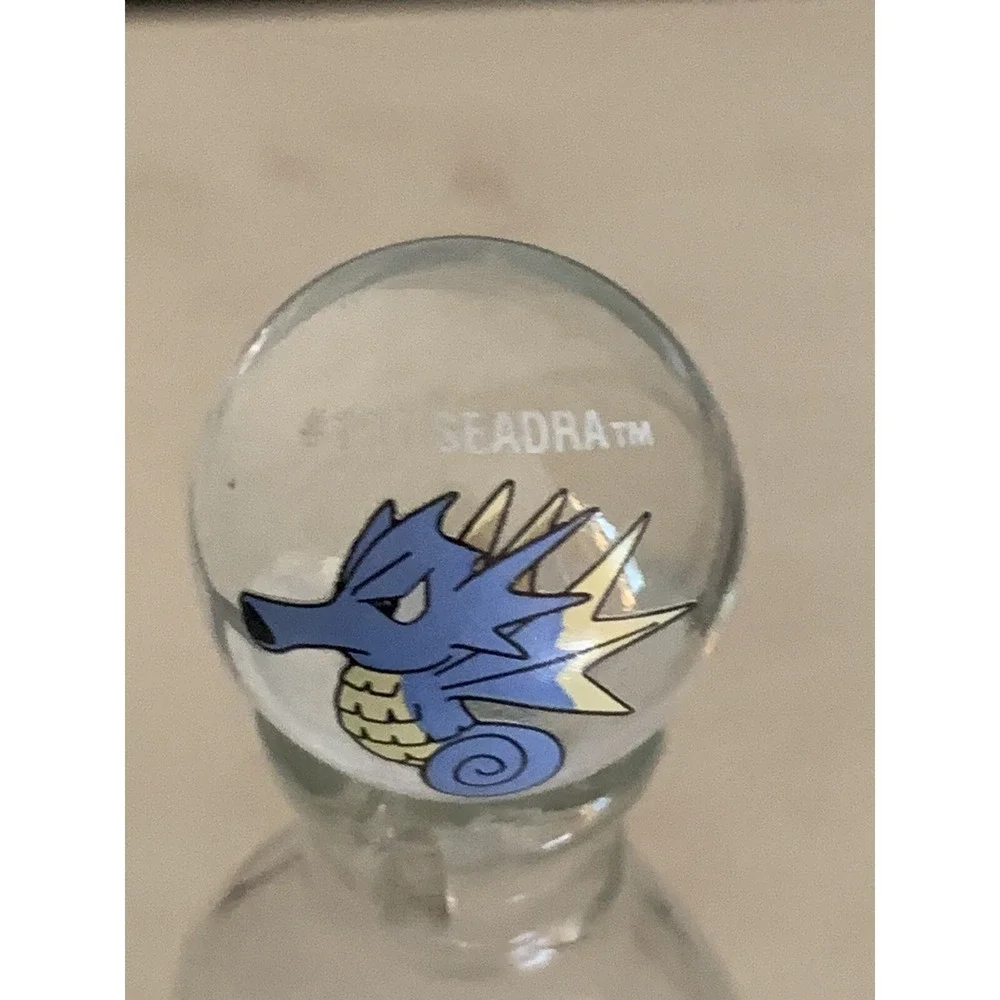 Vintage 2000 Nintendo Pokemon Glass Marble Clear #117 Seadra